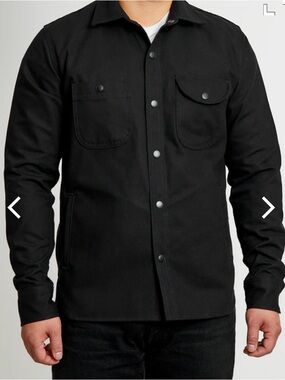 Rogue Territory Black Snap-Front Work Shirt Jacket